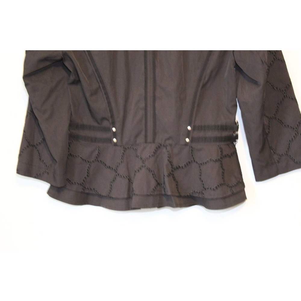 NWT White House Black Market Eyelet Stand Collar Jacket Black Size 2 H14202 - Picture 12 of 13